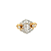 18k Yellow Gold and Diamond Fancy Ring in size 5.5 and total gold weight of 3.1g
